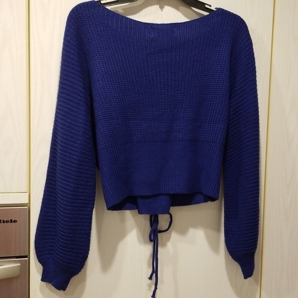 💕LF SEEK THE LABEL💕 Chunky Corset LaceUp Sweater Small S NWT - Picture 4 of 10